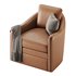 Wide Seat Lounge Swivel Arm Chair - Thumbnail 1