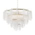 Round pendant chandelier made of ribbed glass 164FA-33128 Garda Decor - Thumbnail 5
