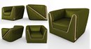 Vega Arm Chair Green - Thumbnail 1