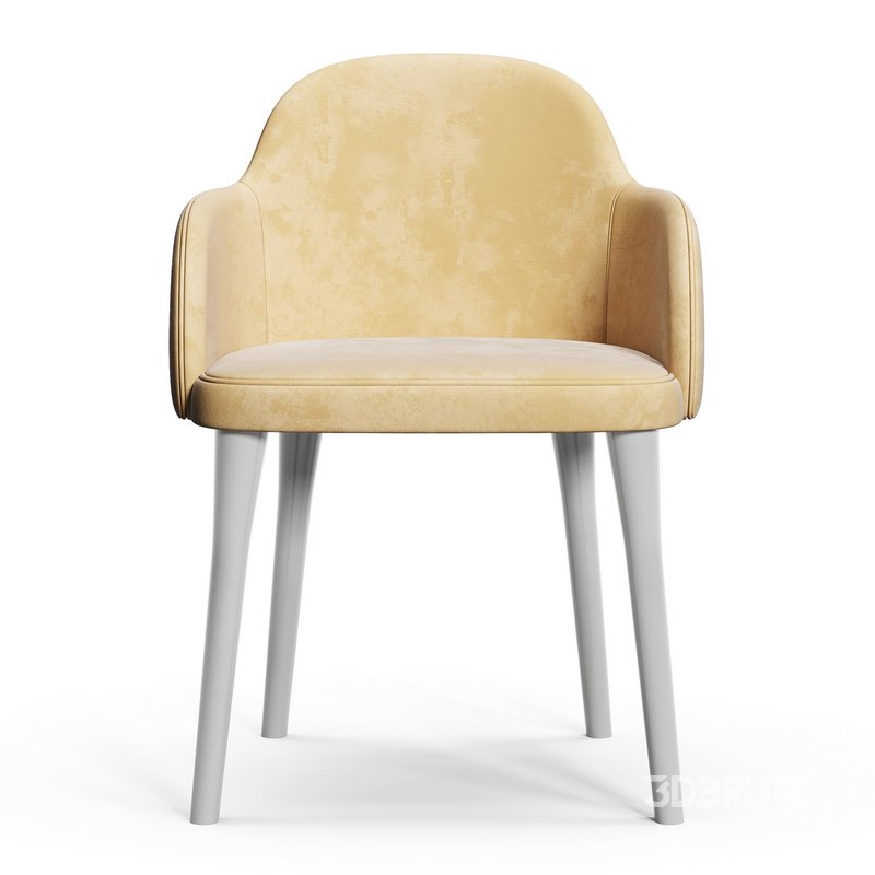 GIULIA GREY VELVET DINING ARMCHAIR Image 8