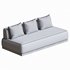 AMALFI 3 SEAT ARMLESS SOFA - Thumbnail 5