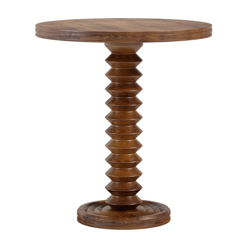 French Wood Side Table by Charles Dudouyt Image 1