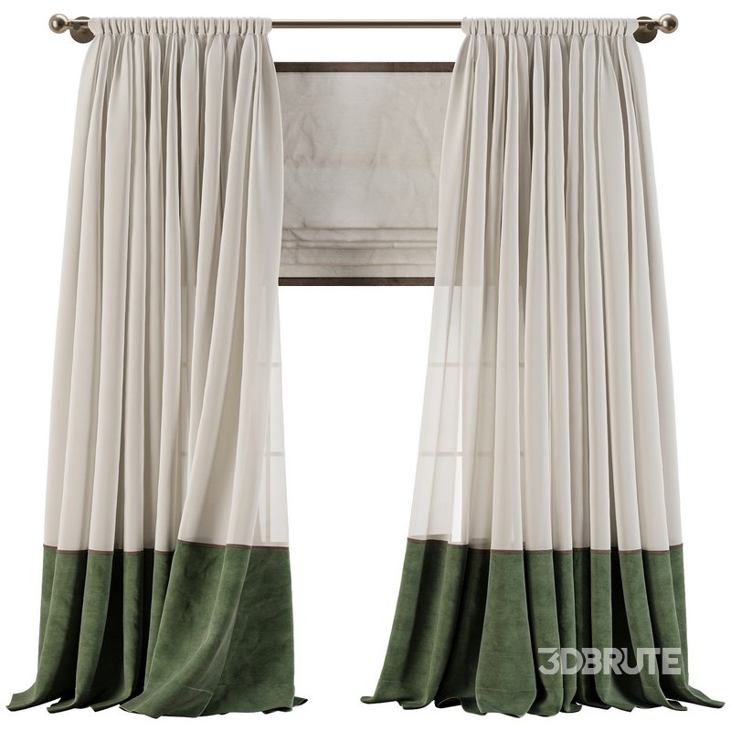 Two Tone Velvet Bottom Curtains 61 Image 4