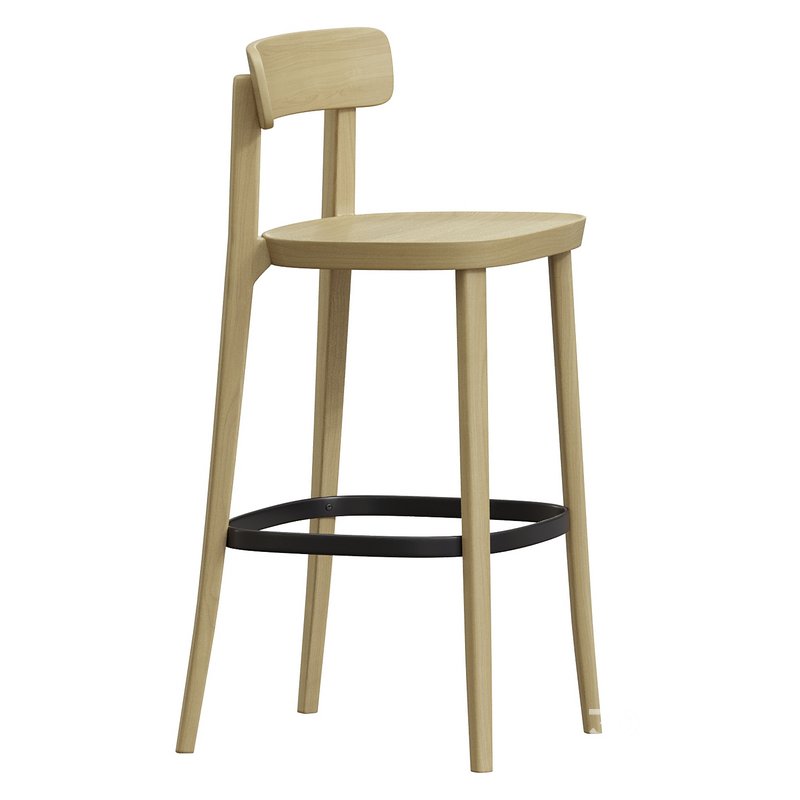 Josue 75cm Wooden Bar Stool Image 3