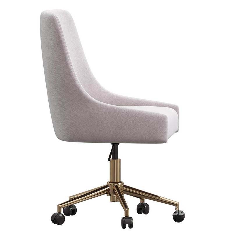 Karina Swivel and Adjustable Velvet Office Chair Image 3