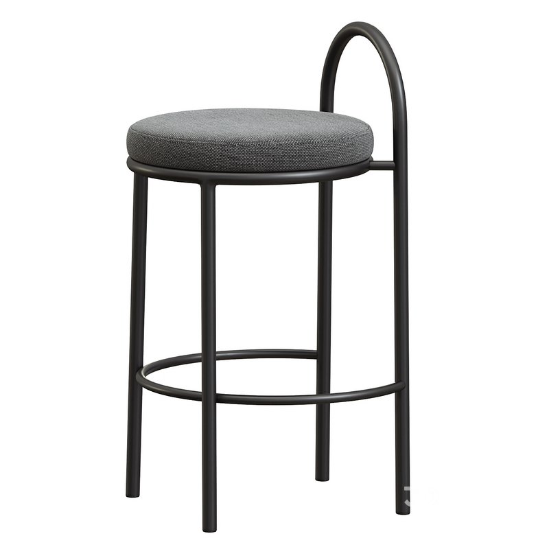Mclean 63cm Black Frame Bar Stool Image 2