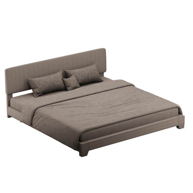 Einfach King Upholstered Platform Bed Image 16
