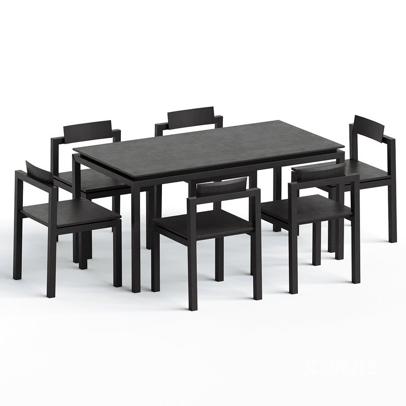 Humilis Chair and Modesto Table by FrancoGrea Image 2