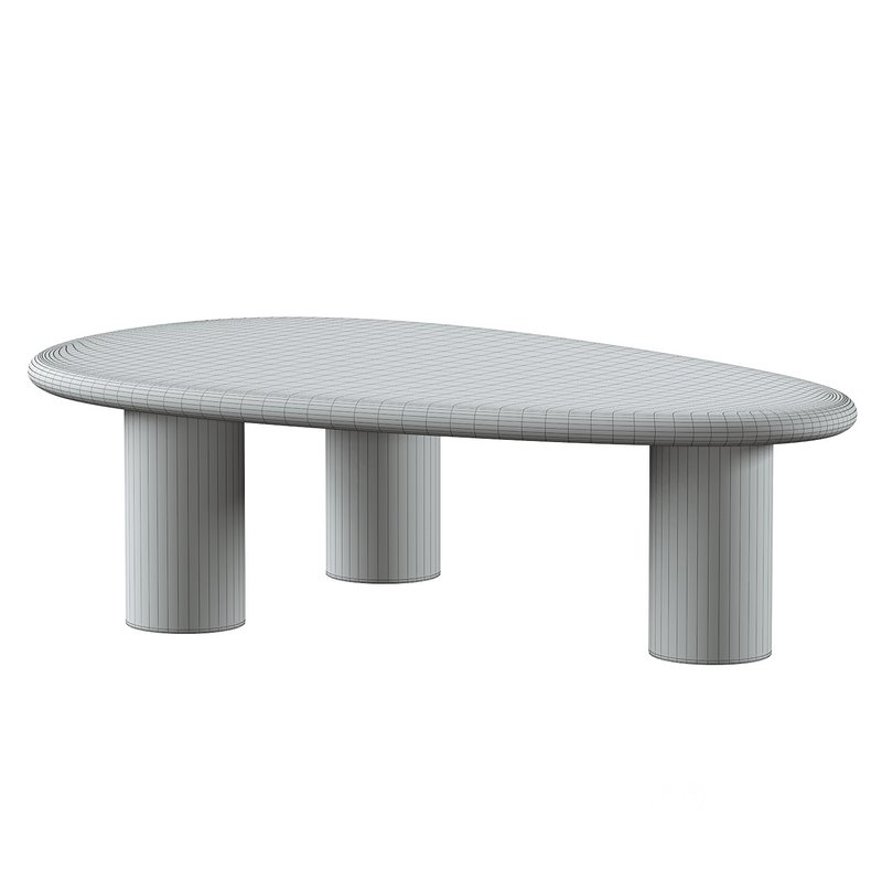 Travertine Top Oval Coffee Table Image 4