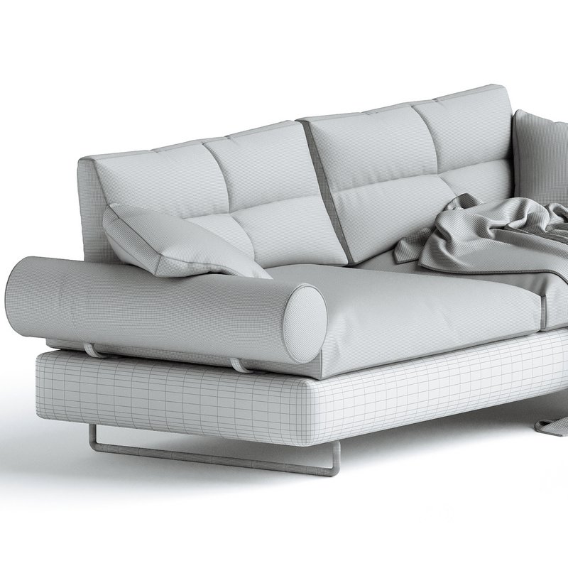 Limes New Sofa in Avant Apres Upholstery and Armrest with Roll by Sergio Bicego Image 4