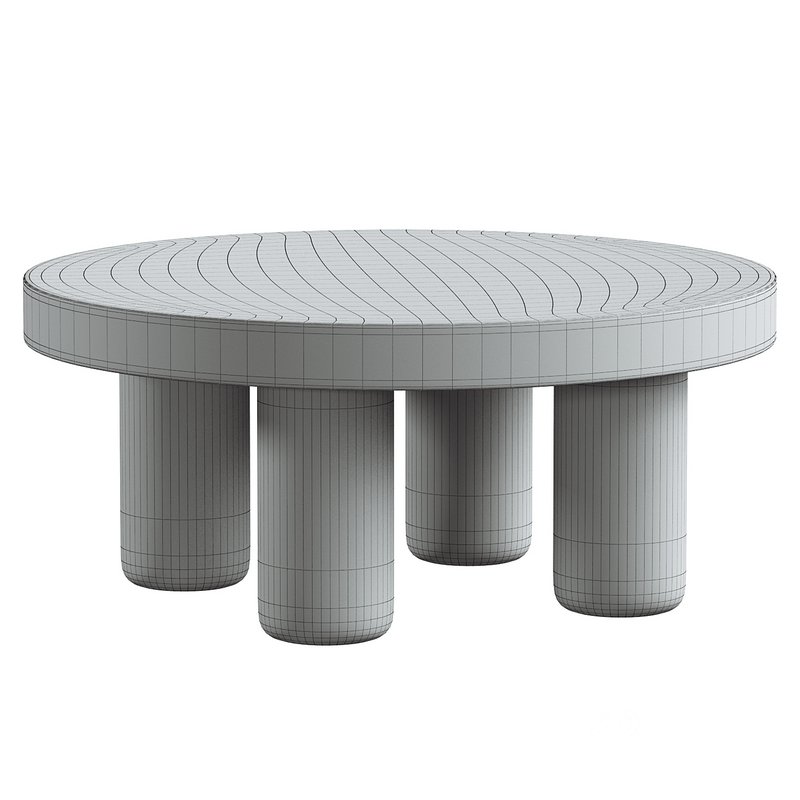 Julia White Round Coffee Table Image 4