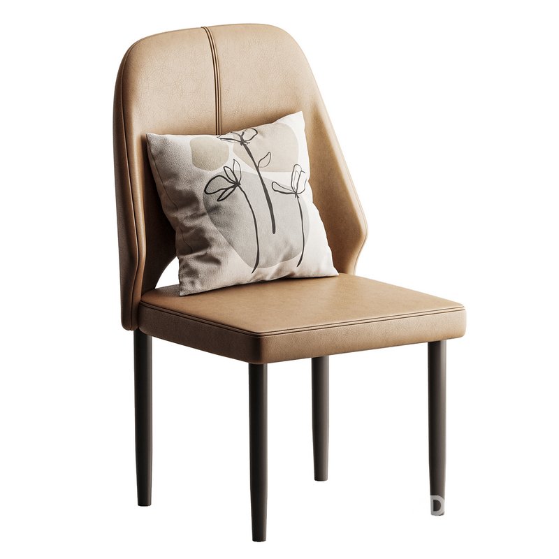 Bordered Sturdy Faux Leather Upholstered Image 5