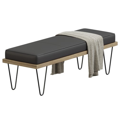 37B Bench in Black and Natural