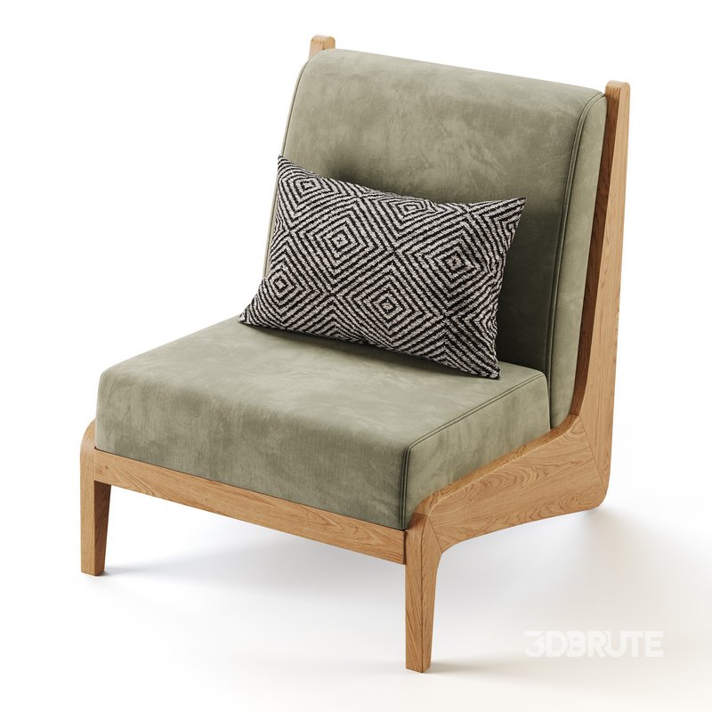 Art Deco White Foam Side Chair Image 7