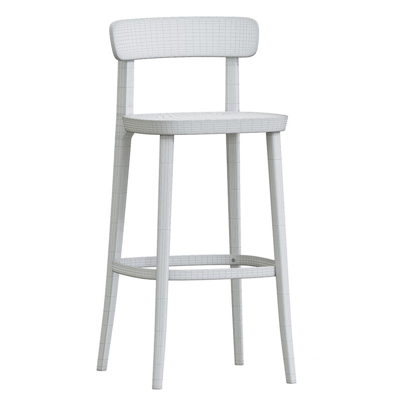 Josue 75cm Wooden Bar Stool Image 6