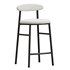 Oneal 65cm Bar Stool Moon White Boucle and Black Legs - Thumbnail 3
