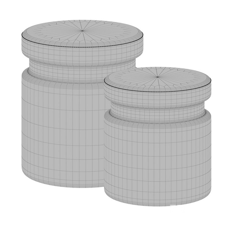 Set of poufs Rosario Pouf Loft Concept Image 3