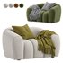 Armchair chenille Tylan - Thumbnail 1