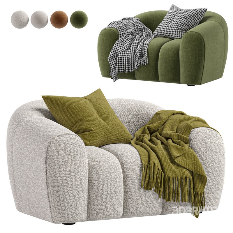 Armchair chenille Tylan Image 1