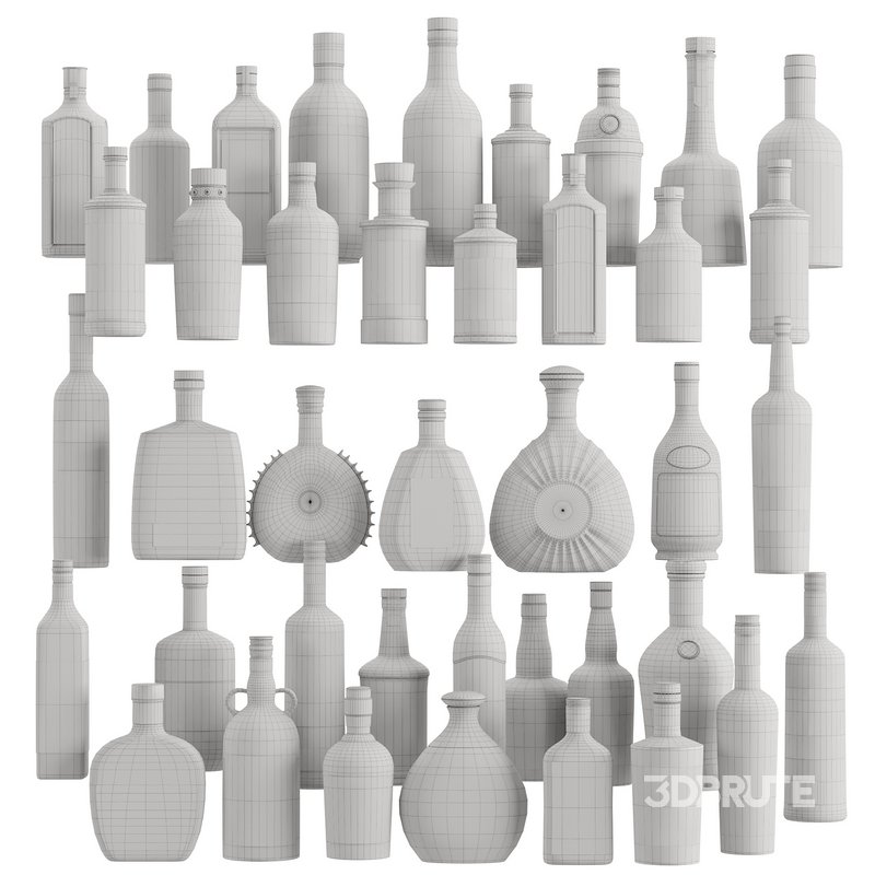 Bottles -40 Bottles:Gins,Rum,Congac Image 3