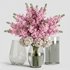 Elegant Pink White Lilac Flower in Glass Vases - Thumbnail 3