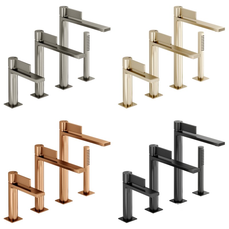 Gessi inverso rigato bathroom faucet set Image 6