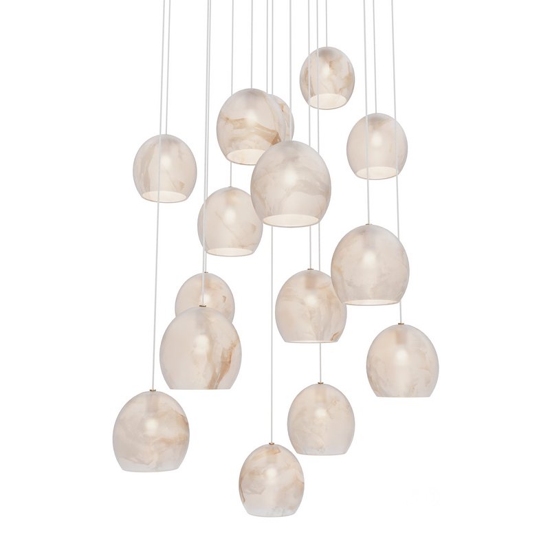 Lazio 15-Light Round Multi-Drop Pendant Currey Company Image 2