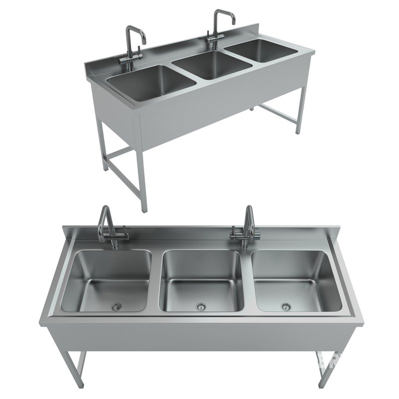 Triple Bowl Sink Image 3