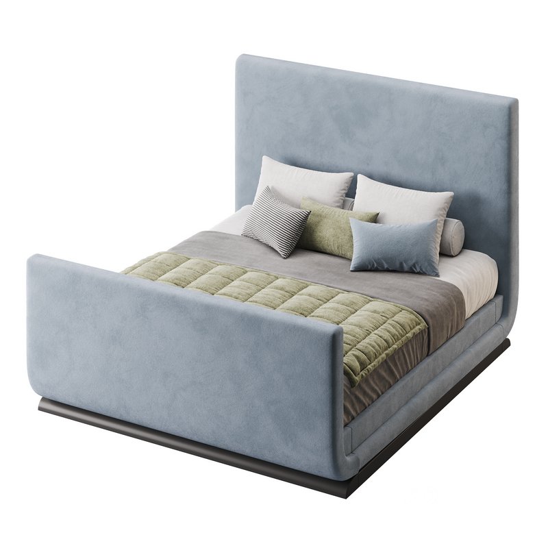 Double bed with upholstered headboard Image 11