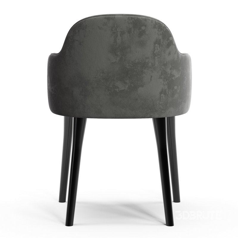 GIULIA GREY VELVET DINING ARMCHAIR Image 11