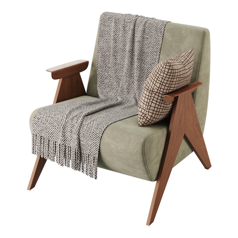 Nordic Ash Wood Arm Chair Image 8