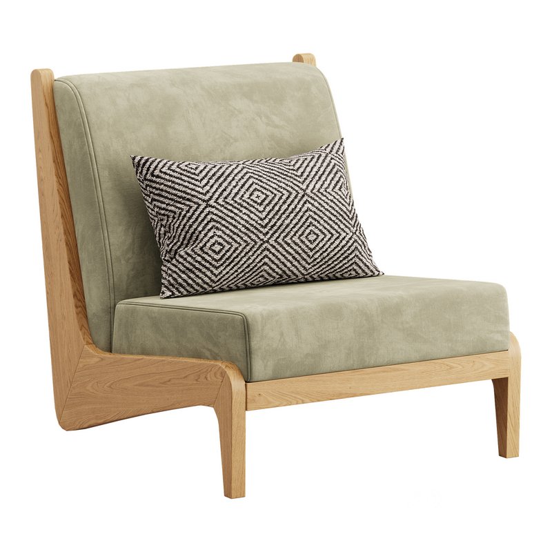 Art Deco White Foam Side Chair Image 2