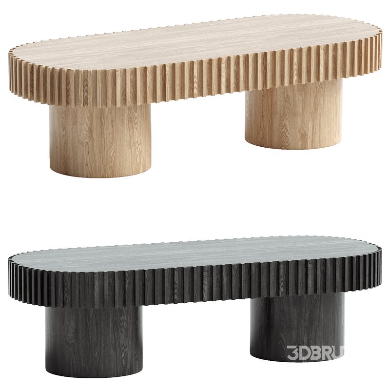 1.4m Wooden Coffee Table Image 1