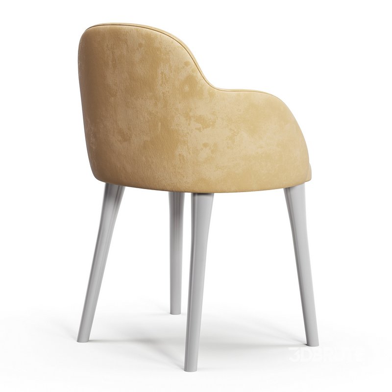 GIULIA GREY VELVET DINING ARMCHAIR Image 4