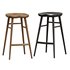 Alma Brown Solid Wood Bar Stool - Thumbnail 1