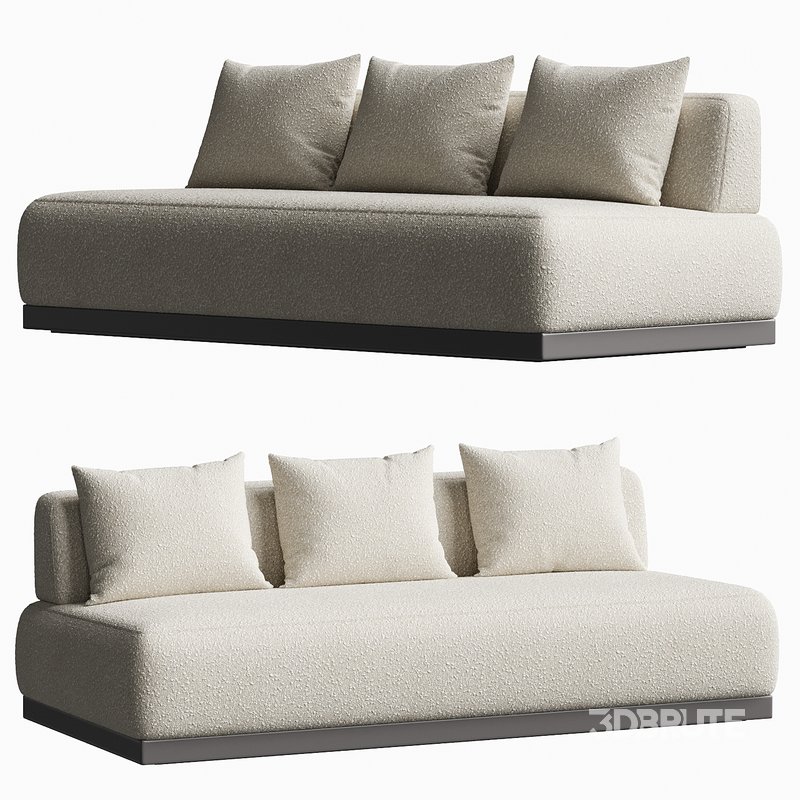 AMALFI 3 SEAT ARMLESS SOFA Image 4