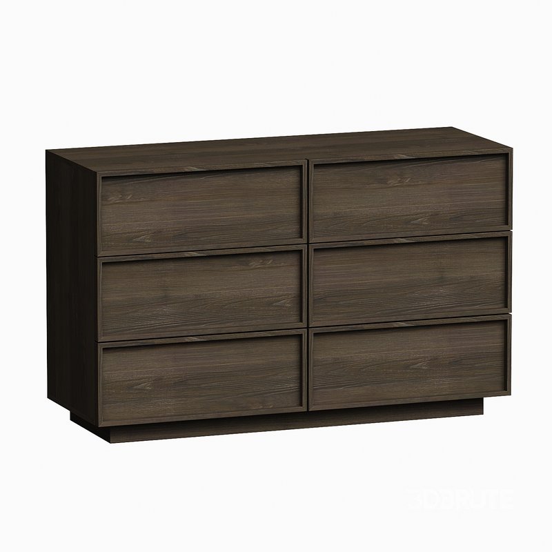 Osaka Six Drawer Walnut Image 2