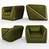 Vega Arm Chair Green - Thumbnail 4
