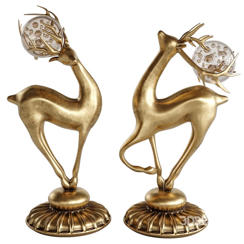 Nordic style crystal ball deer Image 1