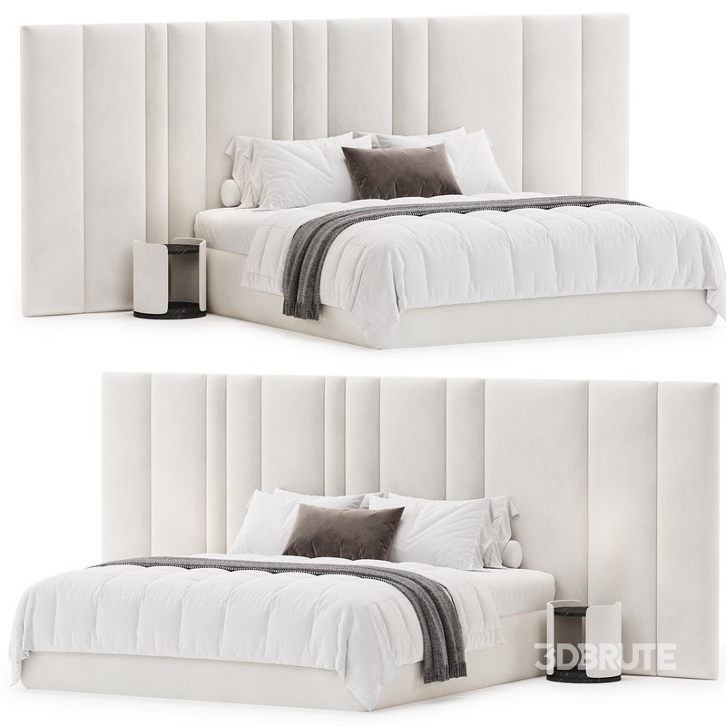 Desire bed with wide headboard Image 1
