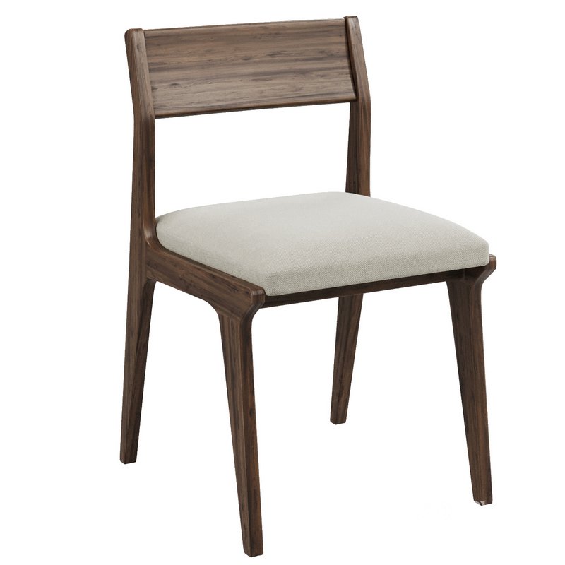 Lakin Teak Wood Dining Side Chair Image 4
