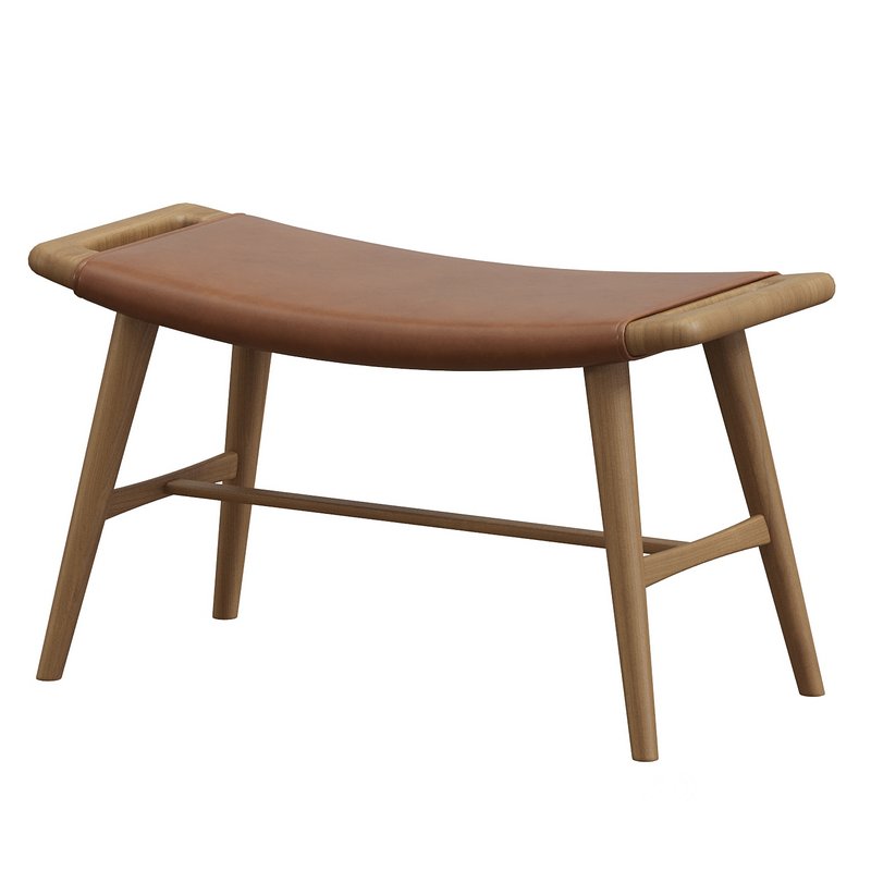 Hans Wegner AP30 Oak leather Piano Stool c1950s Image 1