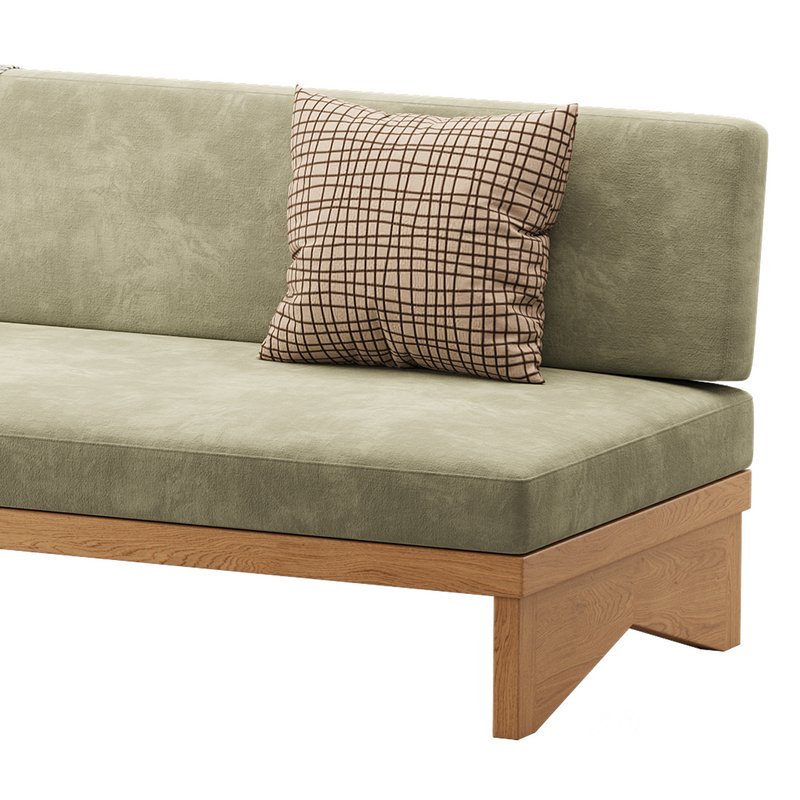 Pierre Leather Armless Loveseat Image 12