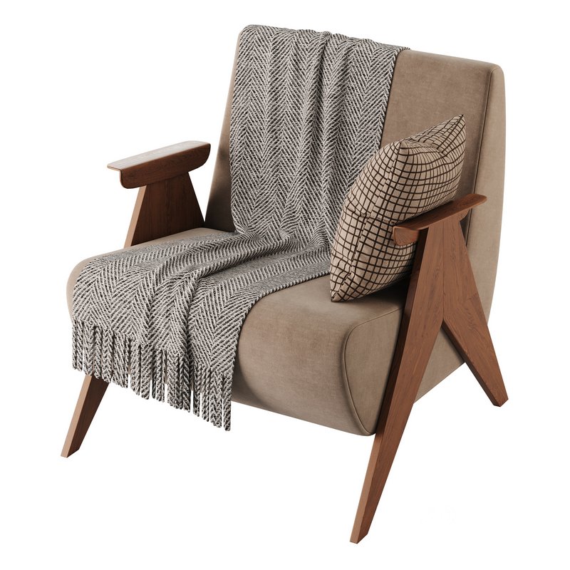 Nordic Ash Wood Arm Chair Image 7