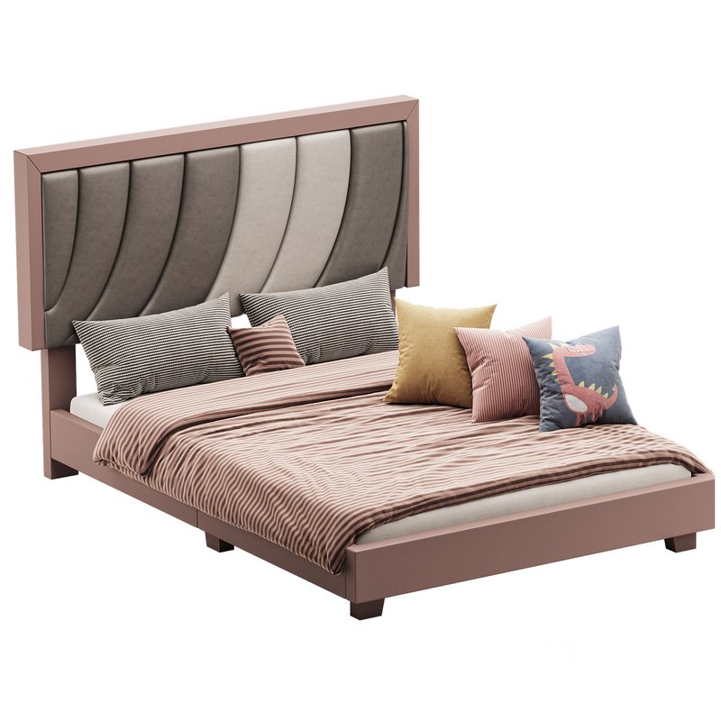 Boyd Sleep Bree Upholstered Faux Leather Platform Bed Image 6
