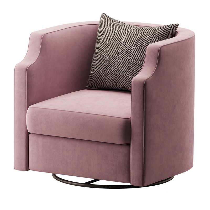 Infinity Swivel Barrel Chair Blue Image 9