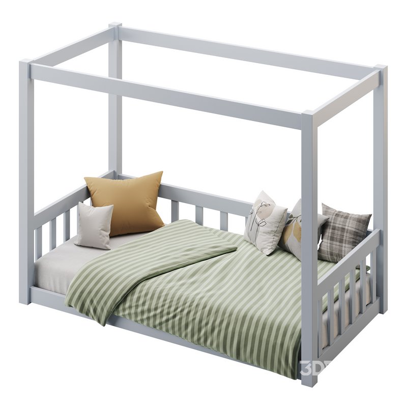 Floor Bed with Fence Image 8