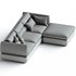 Blanche Parma Three-seater sofa with pouf 02 - Thumbnail 3