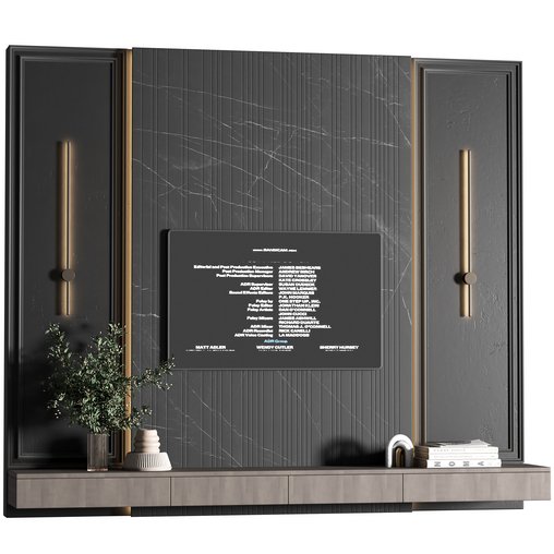 tv wall set