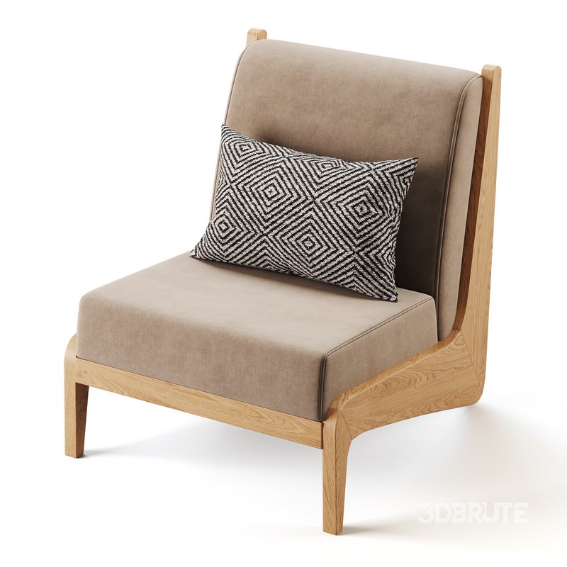 Art Deco White Foam Side Chair Image 4